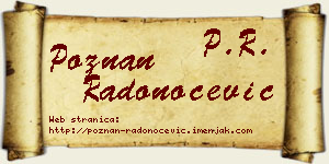 Poznan Radonoćević vizit kartica